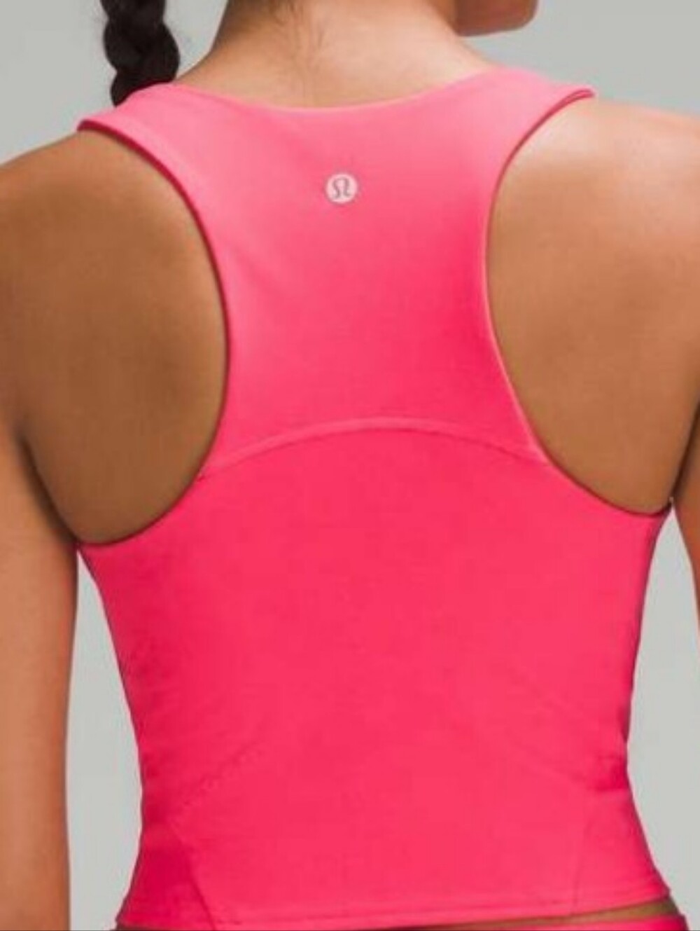 Lululemon Women Wunder Train Racerback Tank Top Lip Gloss Padded Breathable 2
